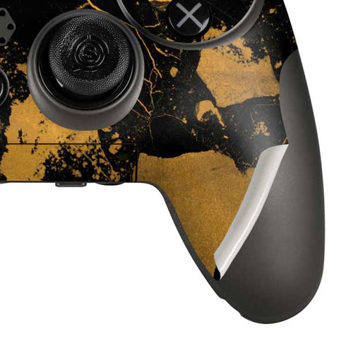 Black and Gold Scattered Marble PlayStation Scuf Vantage 2 Controller Skin